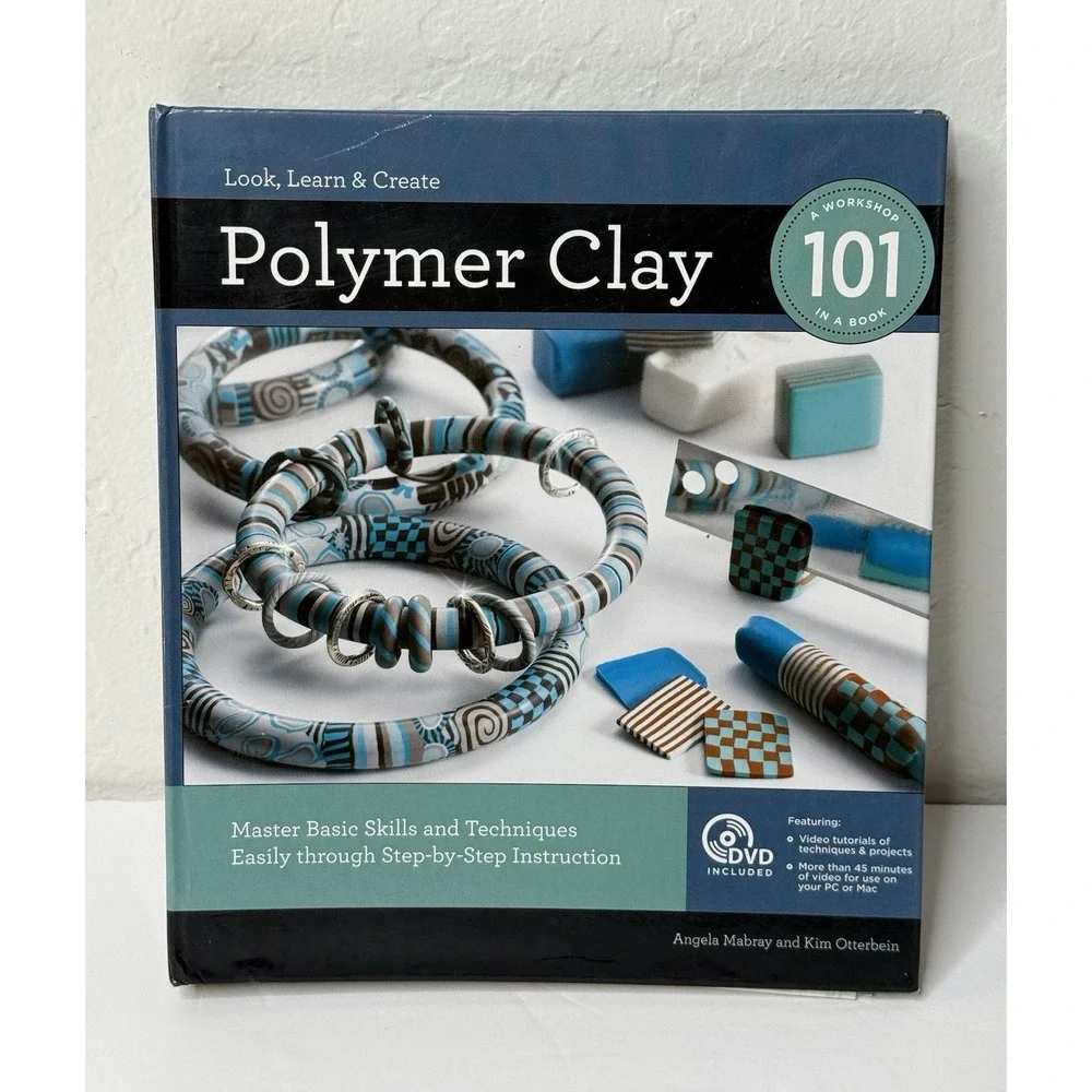 Polymer Clay 101 Book with DVD - Beginner‎ Craft Techniques Jewelry Canes Crafts